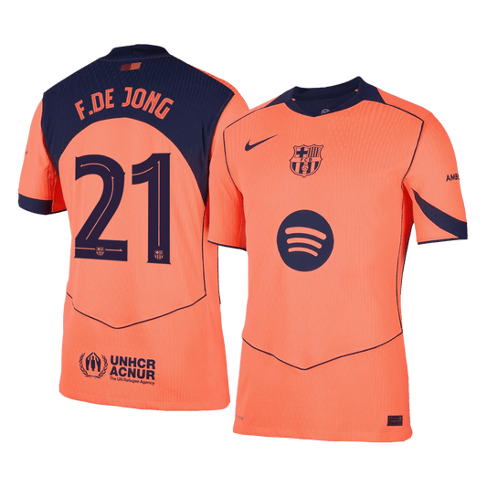 Oryginalna koszulka wyjazdowa F.DE JONG #21 Barcelona Third Away Soccer Jersey 2025/26