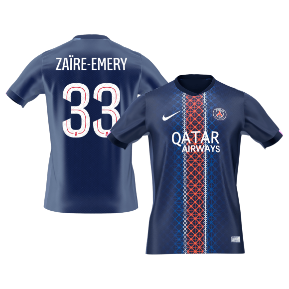 Koszulka piłkarska ZAïRE EMERY #33 PSG Home 2025/26