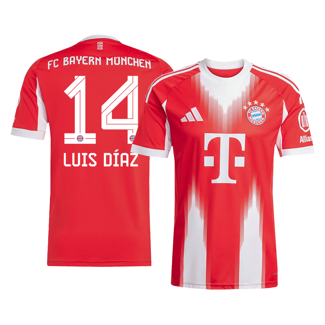 Koszulka piłkarska LUIS DÍAZ #14 Bayern Monachium 2025/26 czerwona