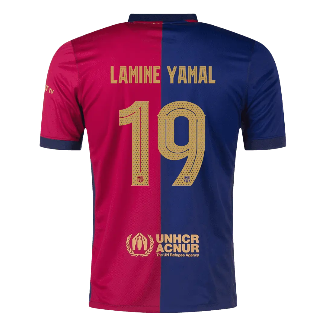 LAMINE YAMAL #19 Barcelona Home Football Shirt 2024/25 - UCL