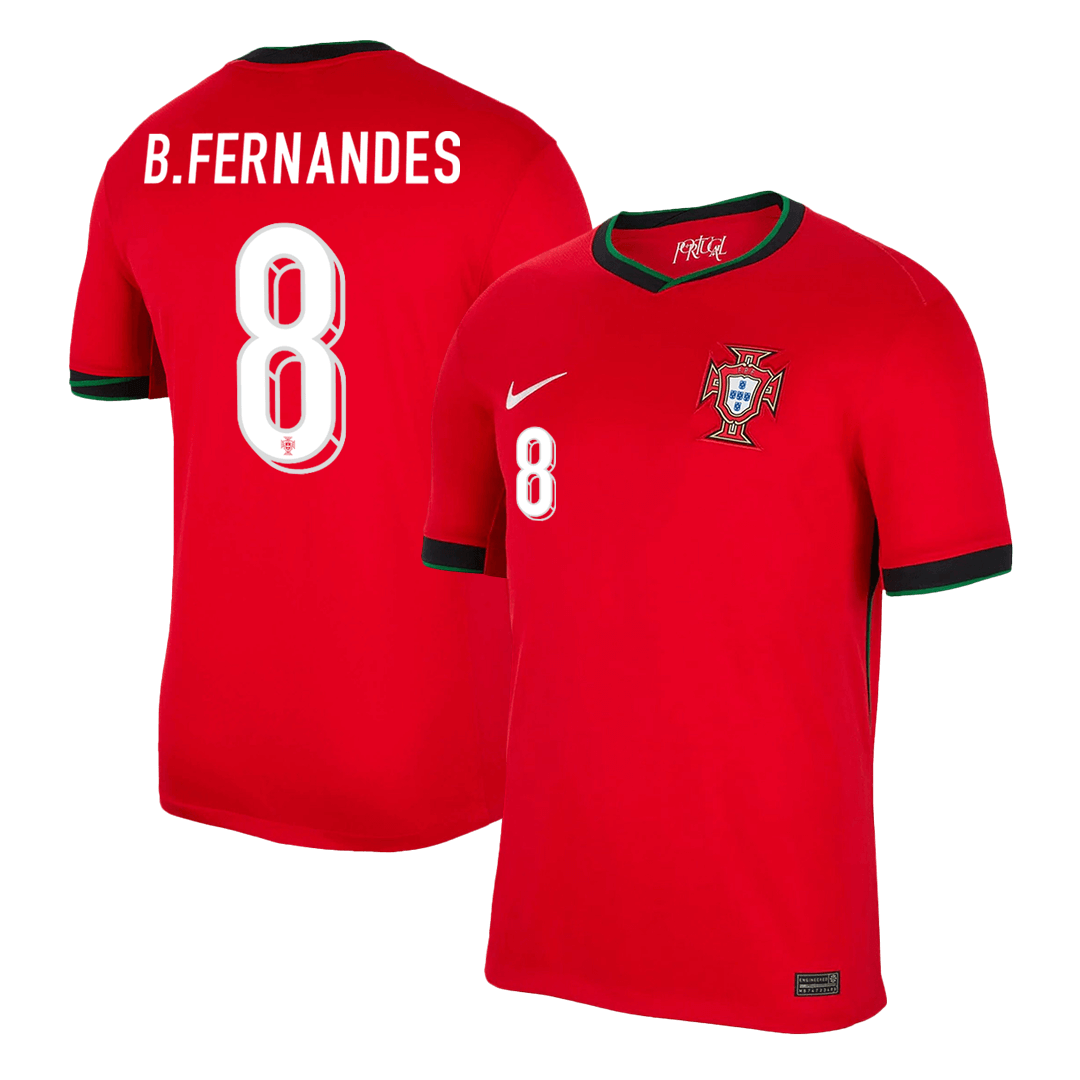 B.FERNANDES #8 Domowa koszulka piłkarska Portugalii na Euro 2024