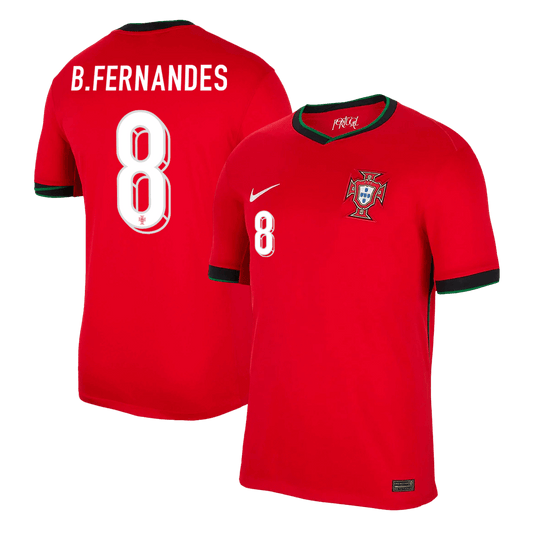 B.FERNANDES #8 Domowa koszulka piłkarska Portugalii na Euro 2024