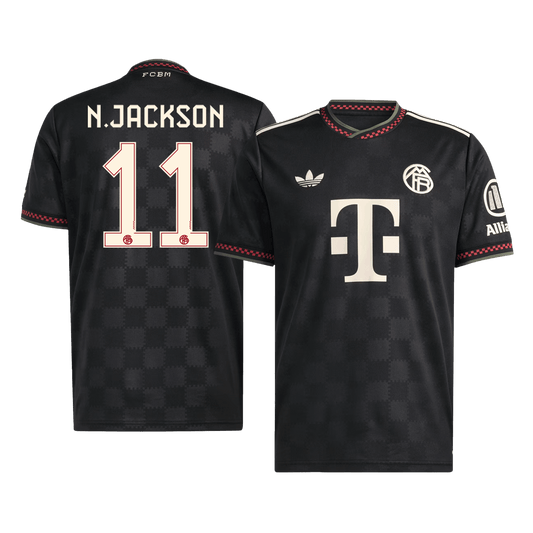 N.JACKSON #11 Bayern Monachium Trzecia wyjazdowa koszulka piłkarska 2025/26