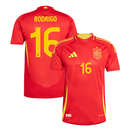 Oryginalna koszulka domowa RODRIGO #16 Hiszpania na Euro 2024