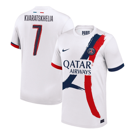 Koszulka wyjazdowa KVARATSKHELIA #7 PSG 2024/25 White - UCL