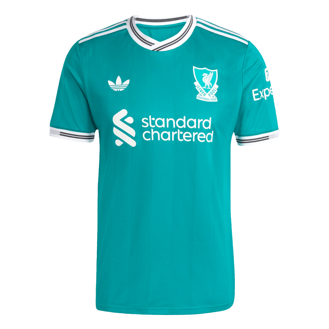 Autentyczna trzecia wyjazdowa koszulka piłkarska Liverpoolu 2025/26