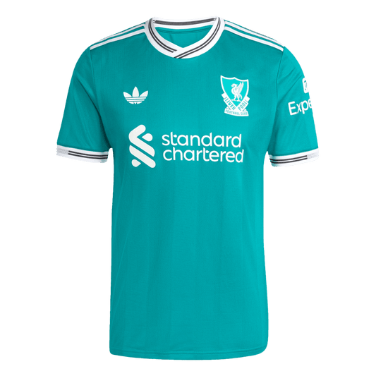Autentyczna trzecia wyjazdowa koszulka piłkarska Liverpoolu 2025/26