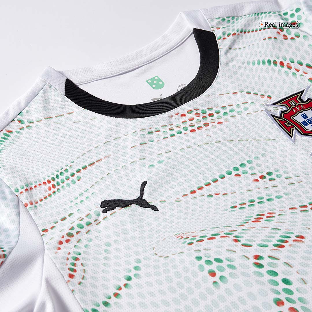Koszulka wyjazdowa RONALDO #7 Portugalia z długim rękawem 2025, biała