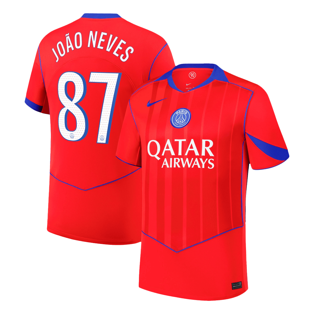 Trzecia wyjazdowa koszulka piłkarska JOÃO NEVES #87 PSG 2025/26