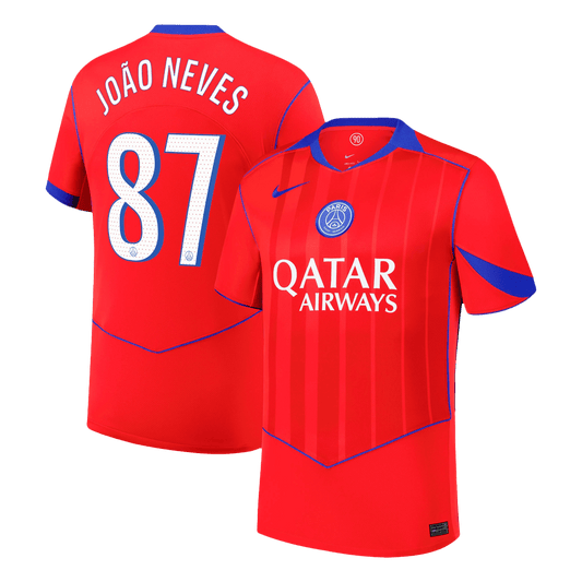 Trzecia wyjazdowa koszulka piłkarska JOÃO NEVES #87 PSG 2025/26