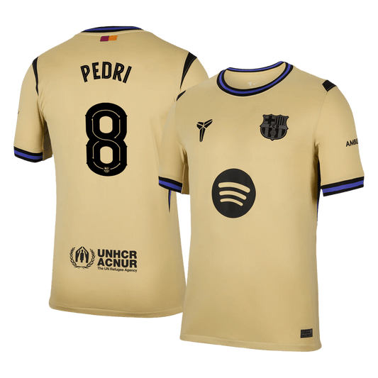 Koszulka wyjazdowa PEDRI #8 Barcelona 2025/26 żółta - UCL