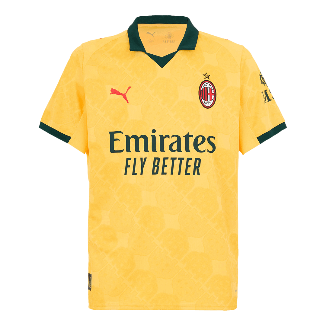 Trzecia wyjazdowa koszulka piłkarska AC Milan 2025/26 żółta