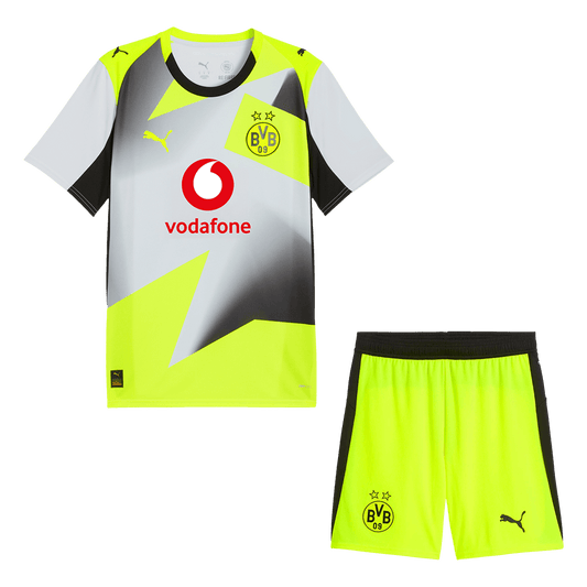 Borussia Dortmund Wyjazdowy Zestaw Piłkarski (Koszulka + Spodenki) 2025/26