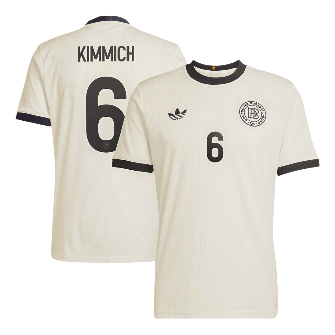Koszulka piłkarska KIMMICH #6 Niemcy z okazji 125. rocznicy 2025, biała