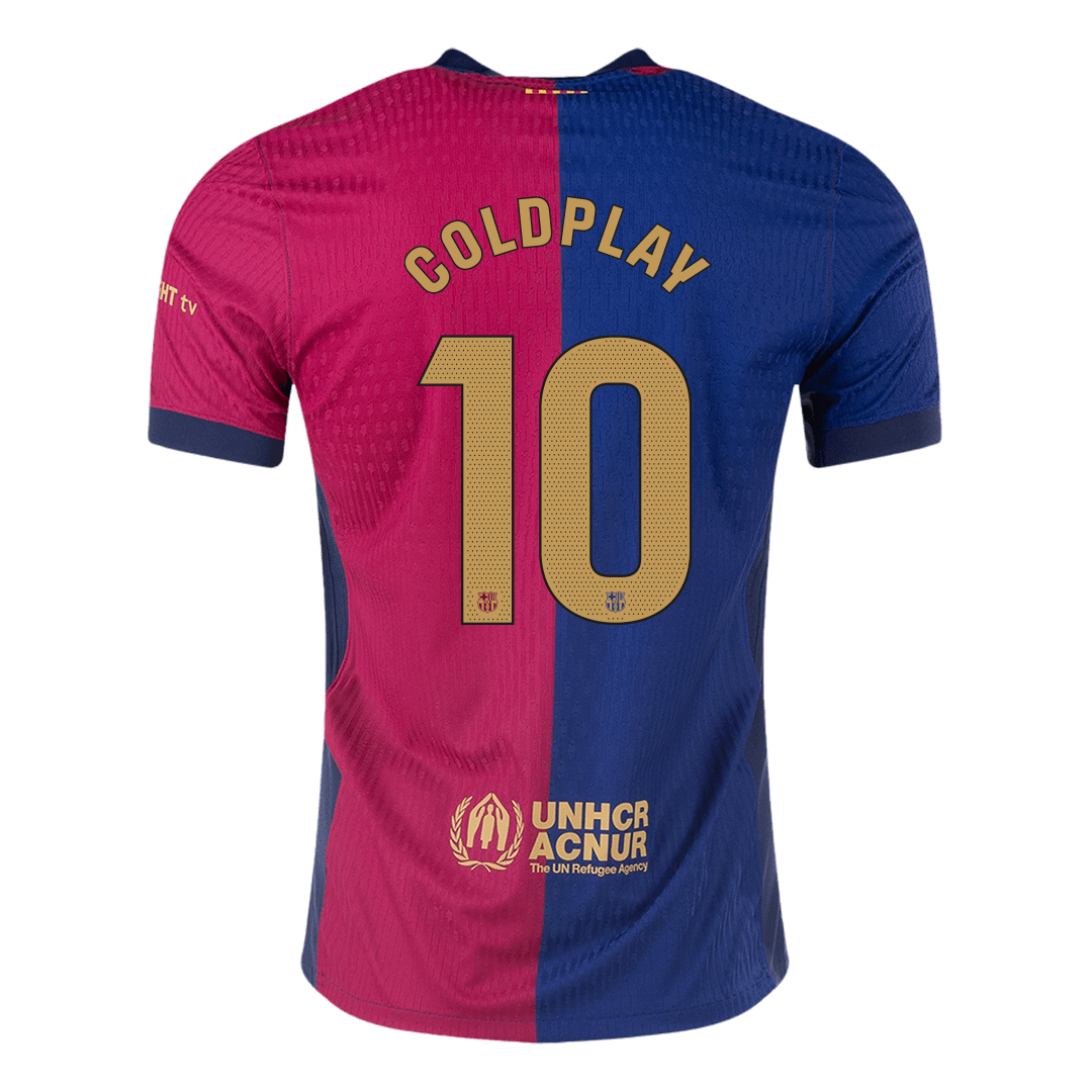 Oryginalna koszulka domowa COLDPLAY #10 Barcelona 2024/25 - COLDPLAY