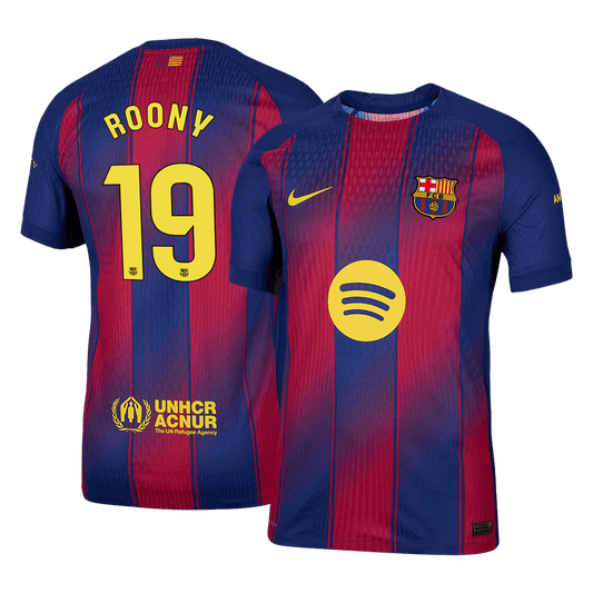 Koszulka domowa ROONY #19 Barcelona 2025/26, czerwono-niebieska