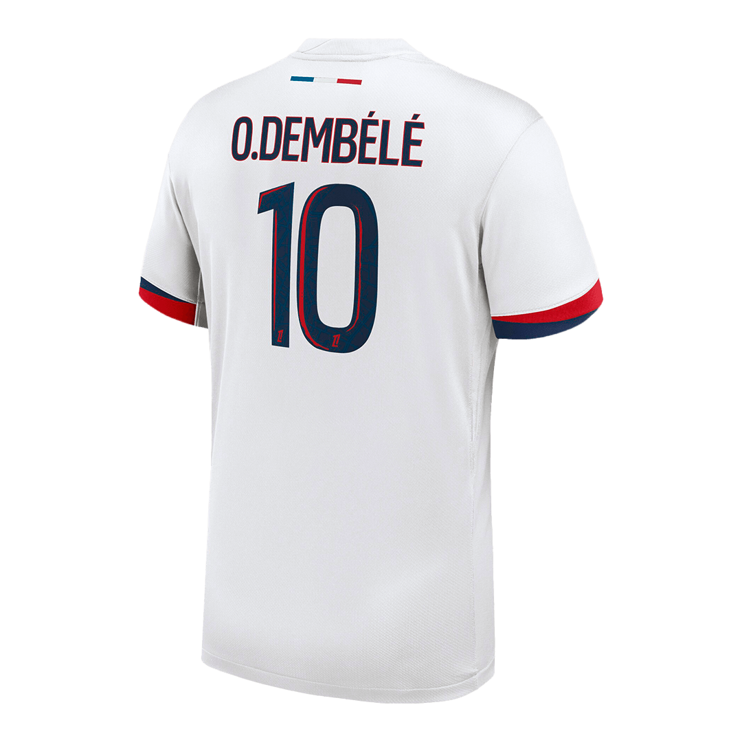 Wyjazdowa koszulka piłkarska O.DEMBÉLÉ #10 PSG 2024/25 biała