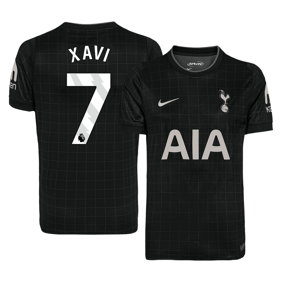 Koszulka wyjazdowa XAVI #7 Tottenham Hotspur 2025/26, czarna