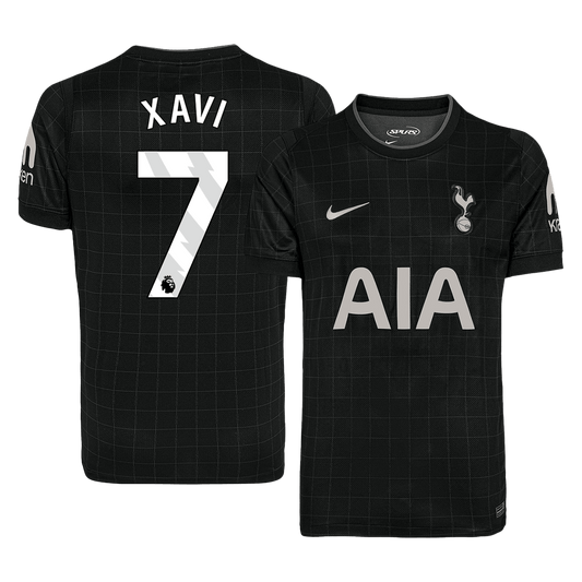 Koszulka wyjazdowa XAVI #7 Tottenham Hotspur 2025/26, czarna