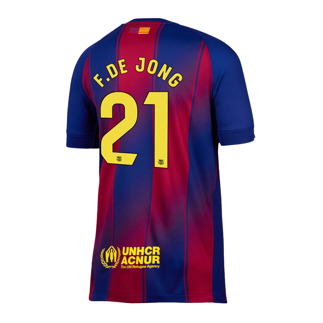 Koszulka domowa F.DE JONG #21 Barcelona 2025/26 Red&Blue
