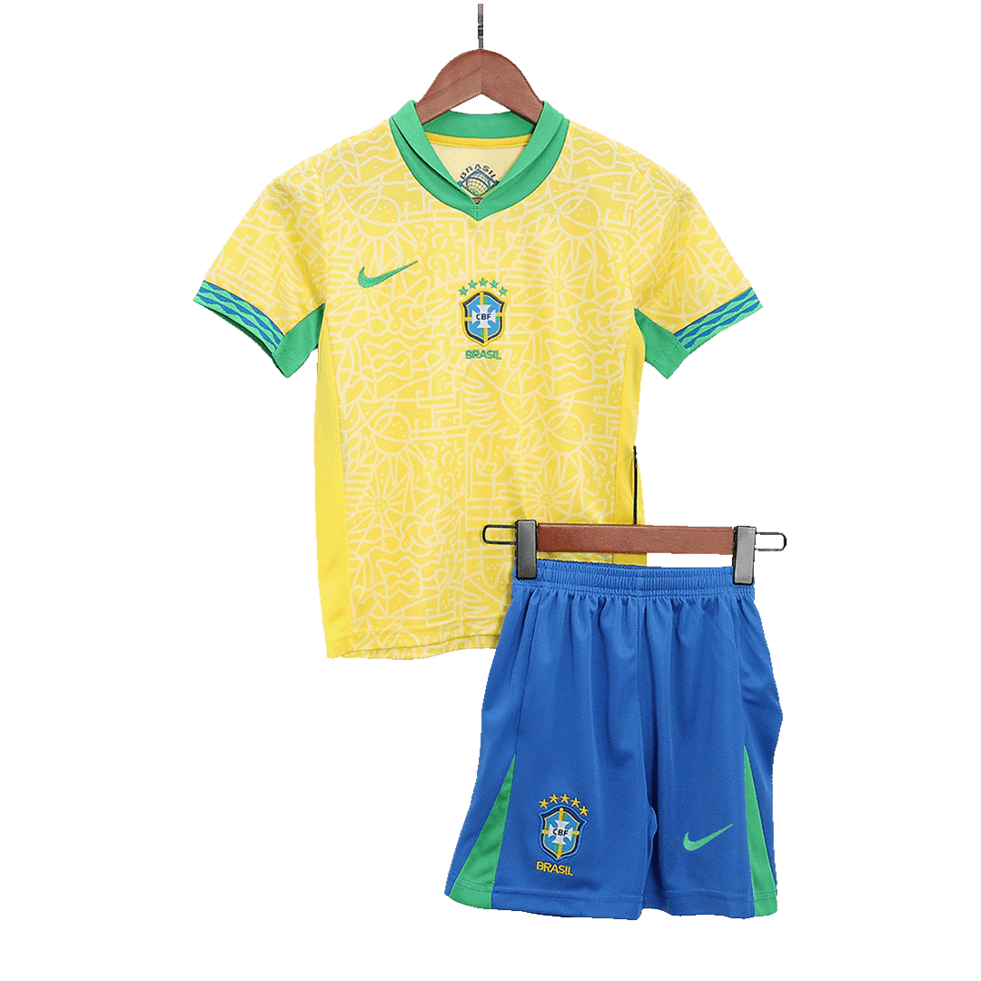 Dziecięcy zestaw piłkarski Brazylii (koszulka + spodenki + skarpetki) Copa America 2024