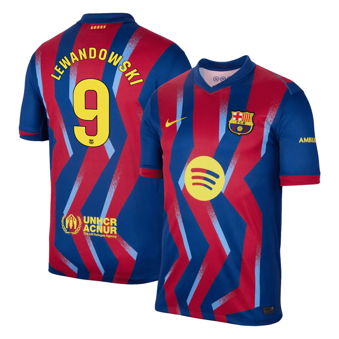 LEWANDOWSKI #9 Barcelona Czwarta wyjazdowa koszulka piłkarska 2025/26