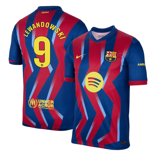 LEWANDOWSKI #9 Barcelona Czwarta wyjazdowa koszulka piłkarska 2025/26