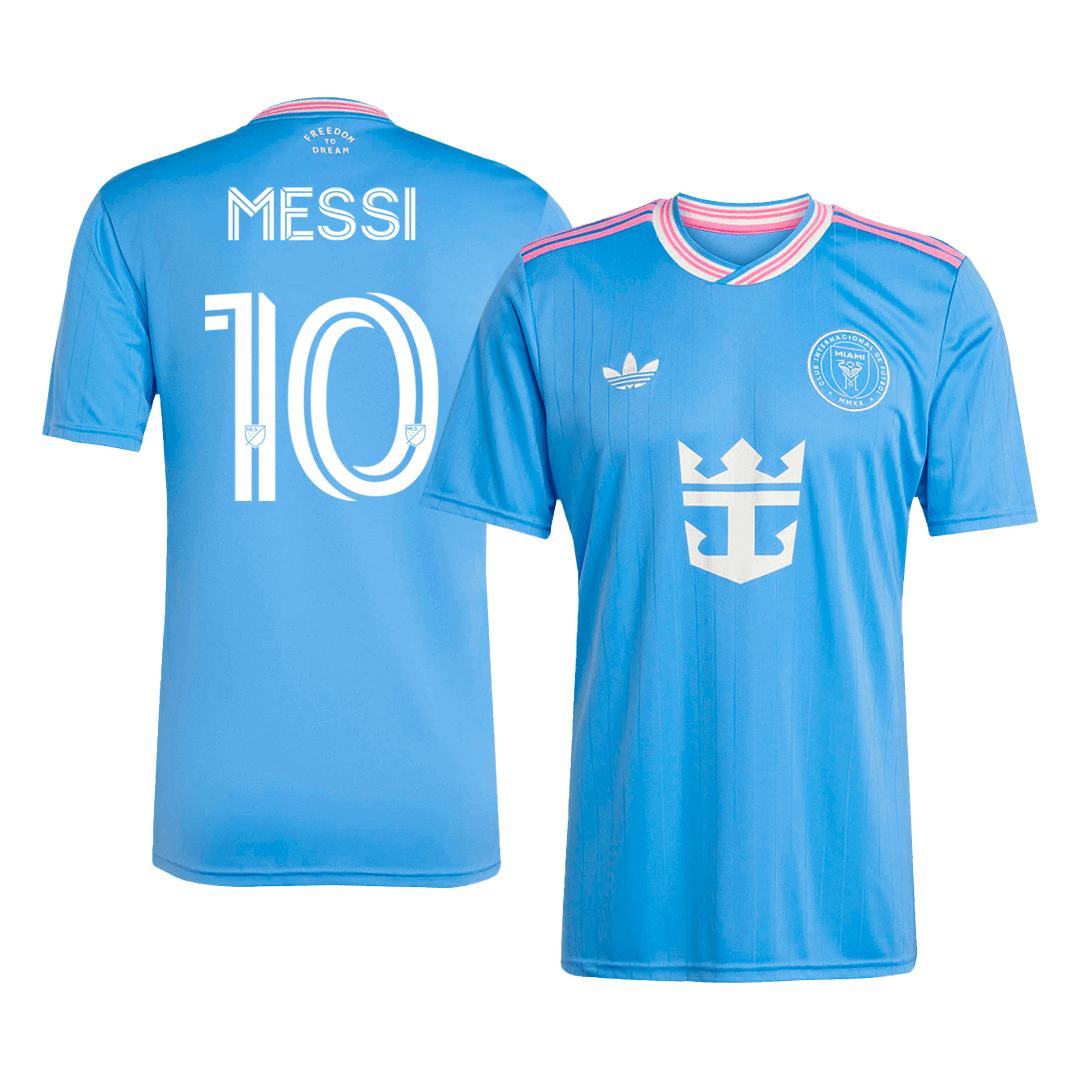 MESSI #10 Inter Miami Trzecia wyjazdowa koszulka piłkarska 2025 Niebieska