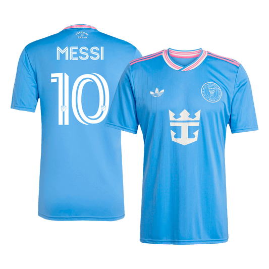 MESSI #10 Inter Miami Trzecia wyjazdowa koszulka piłkarska 2025 Niebieska