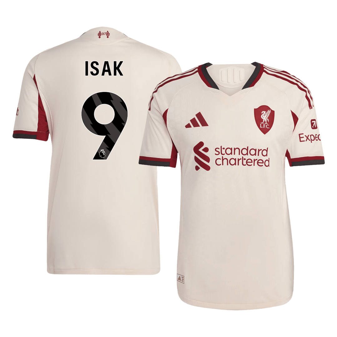 ISAK #9 Autentyczna koszulka wyjazdowa Liverpoolu 25/26, biała