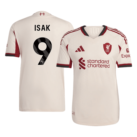 ISAK #9 Autentyczna koszulka wyjazdowa Liverpoolu 25/26, biała