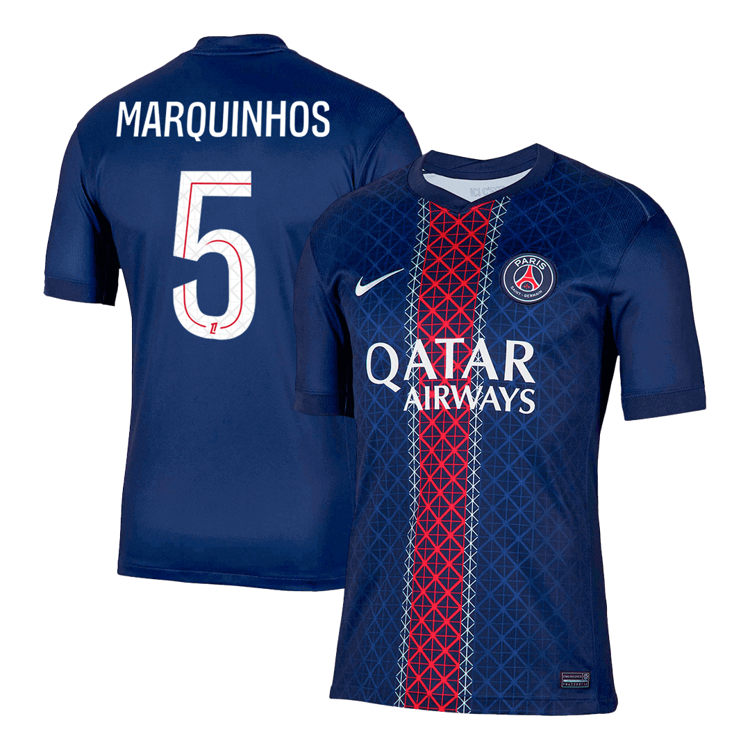 Domowa koszulka piłkarska MARQUINHOS #5 PSG 2025/26 Granatowa