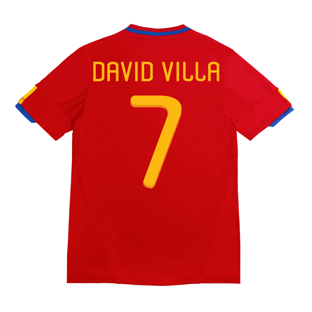 Koszulka piłkarska reprezentacji Hiszpanii Retro DAVID VILLA nr 7 z 2010 roku