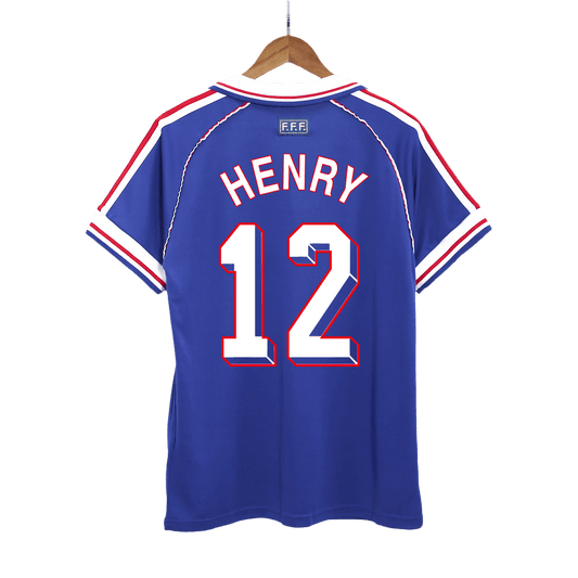 Koszulka piłkarska Retro HENRY #12 1998 Francja Dom