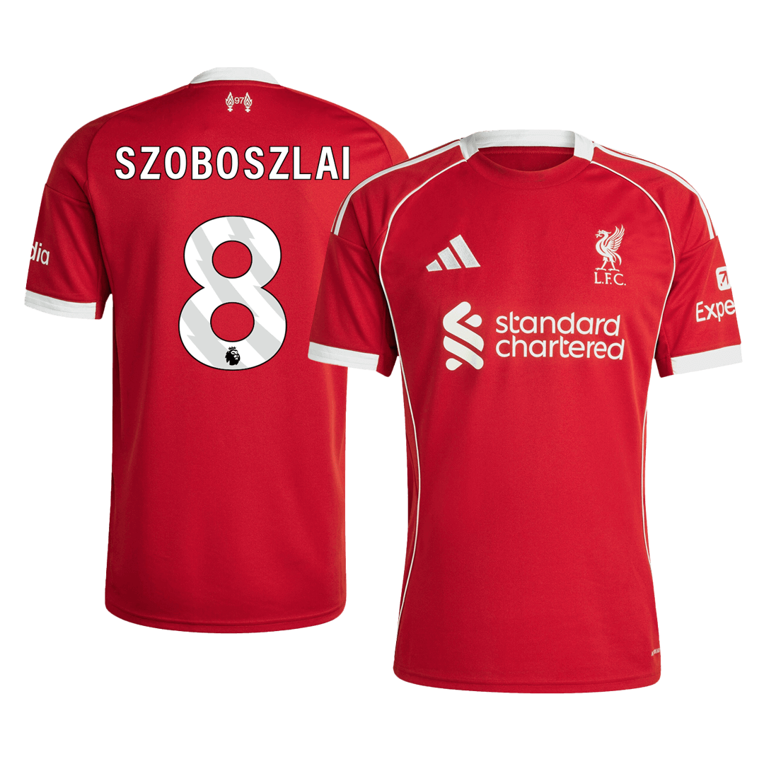 SZOBOSZLAI #8 Domowa koszulka piłkarska Liverpoolu 2025/26