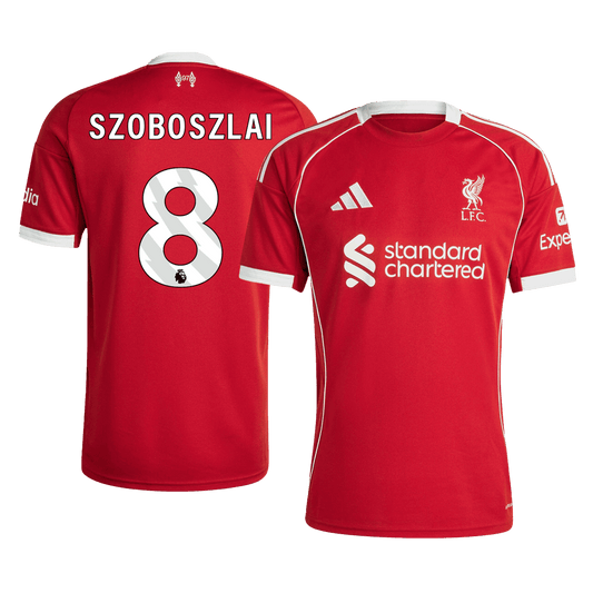 SZOBOSZLAI #8 Domowa koszulka piłkarska Liverpoolu 2025/26