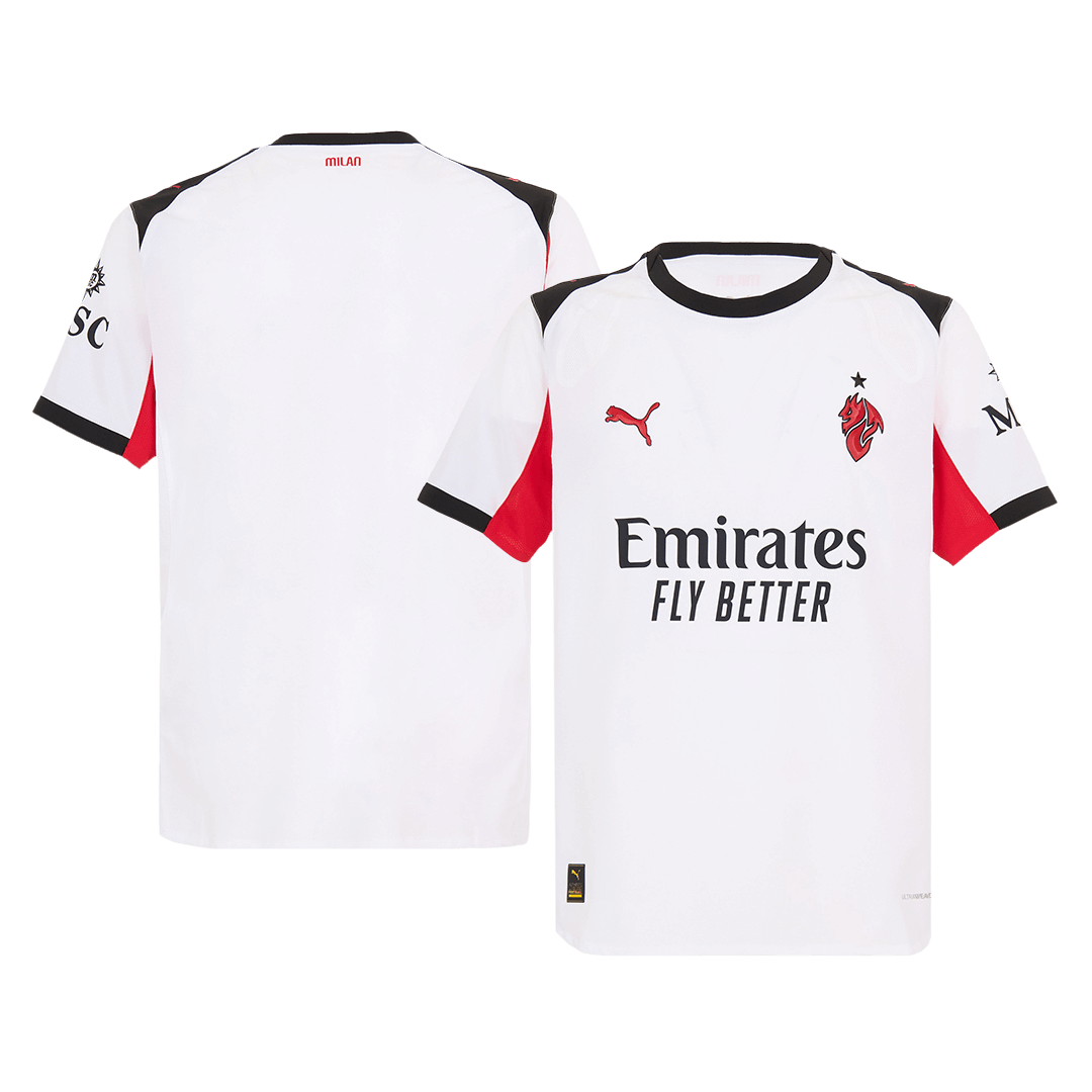 Oryginalna wyjazdowa koszulka piłkarska AC Milan 2025/26 w kolorze białym