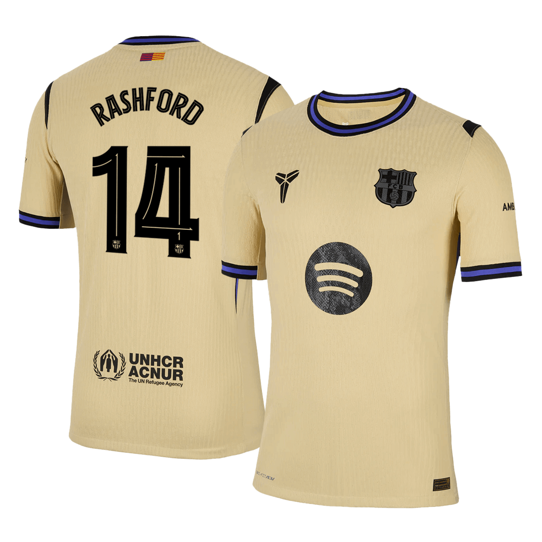 Oryginalna koszulka wyjazdowa RASHFORD #14 Barcelona 2025/26 żółta - UCL
