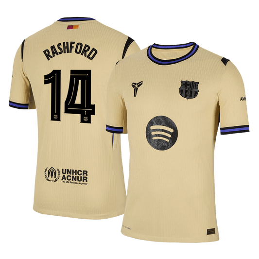 Oryginalna koszulka wyjazdowa RASHFORD #14 Barcelona 2025/26 żółta - UCL
